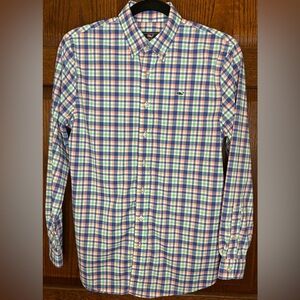 Vineyard Vines Men's Multicolor Pastel Plaid Shirt size L